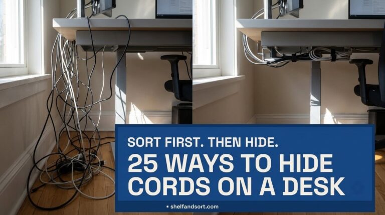 25 Clever Ways to Hide Cords on a Desk That Stay Hidden